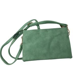 PVC Crossbody Purse Sage Green Womens Small 9x5.5